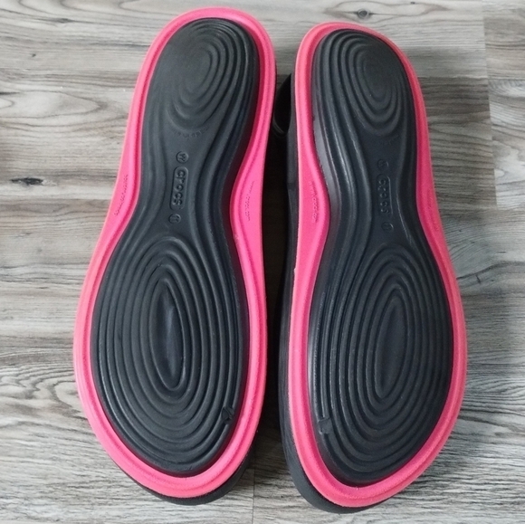 Crocs Tone Skyler Slingback Clog Black Pink Women's size 11 - Picture 4 of 5